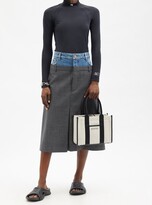 Thumbnail for your product : Balenciaga Neo Navy S Leather-trimmed Canvas Tote Bag