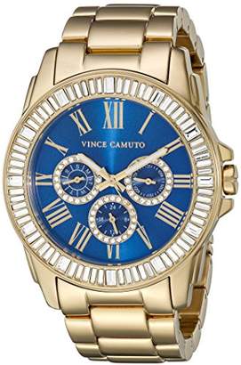 Vince Camuto Women's VC/5158BLGB Swarovski Crystal Accented Multi-Function Gold-Tone Bracelet Watch