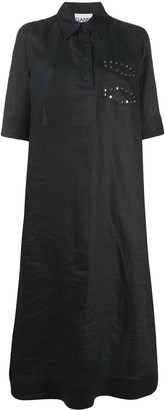 Ganni Stud-Embellished Shirt Dress