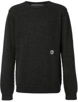 Thumbnail for your product : The Elder Statesman cashmere logo detail ribbed trim jumper