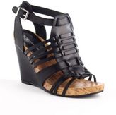 Thumbnail for your product : BCBGeneration Blayne Strappy Leather Wedge Sandals