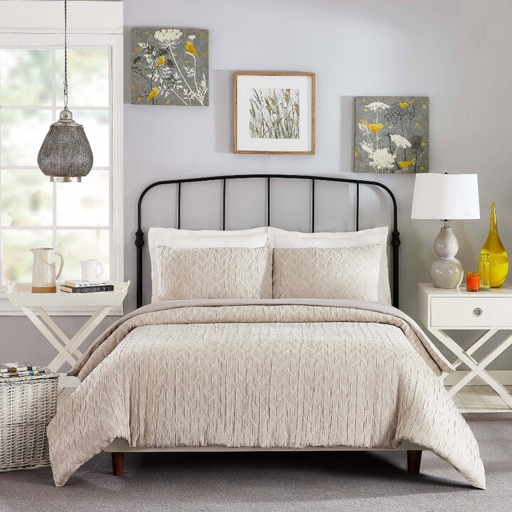 3pc King Emmett Duvet Cover Set Gray Laurel & Mayfair ShopStyle