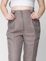 Thumbnail for your product : American Apparel Linen High-Waist Pleated Pant