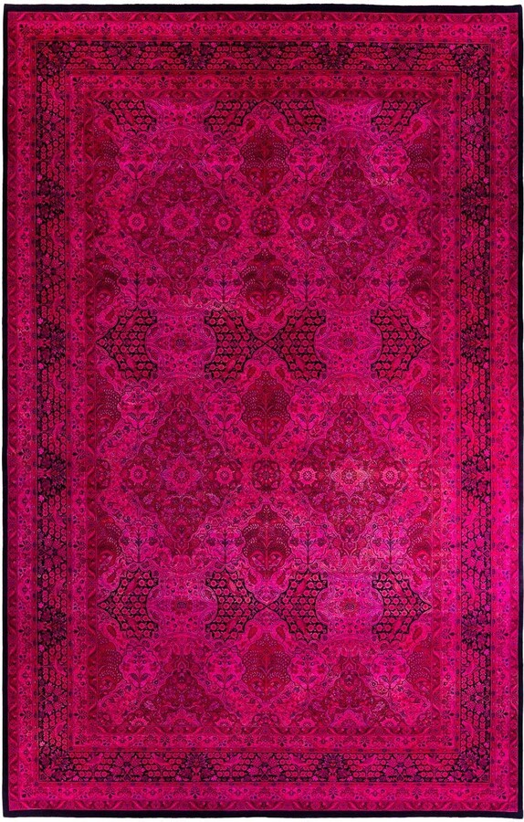 1stDibs Contemporary Overdyed Hand Knotted Wool Pink Area Rug