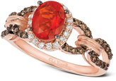 Thumbnail for your product : LeVian Fire Opal (5/8 ct. Diamond and Chocolate Diamond (3/8 ct. t.w.) Link Ring in 14k Rose Gold