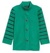 Thumbnail for your product : Ming Wang Stripe Sleeve Knit Jacket