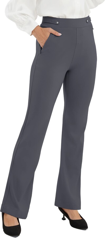 AFITNE Women's Bootleg Work Trousers - Tummy Control Bootcut Yoga Pants for  Women - ShopStyle