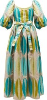 Thumbnail for your product : MARTA FERRI Puff-sleeve Abstract-jacquard Dress