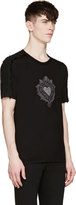 Thumbnail for your product : Dolce & Gabbana Black Embroidered Heart Shirt