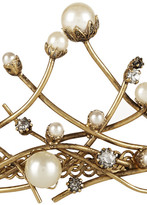Thumbnail for your product : Erickson Beamon Stratosphere gold-plated, Swarovski crystal and faux pearl headpiece