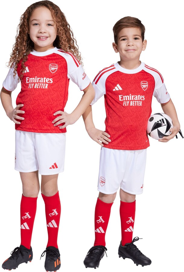 adidas Toddler/Kids' Arsenal 2025-26 Red Home Replica Jersey Kit, 3T