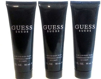 GUESS SUEDE Men Hair & body Wash 3 oz. LOT OF 3