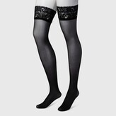 Thumbnail for your product : Hanes Premium Women's Back Seam Thigh Highs - Black