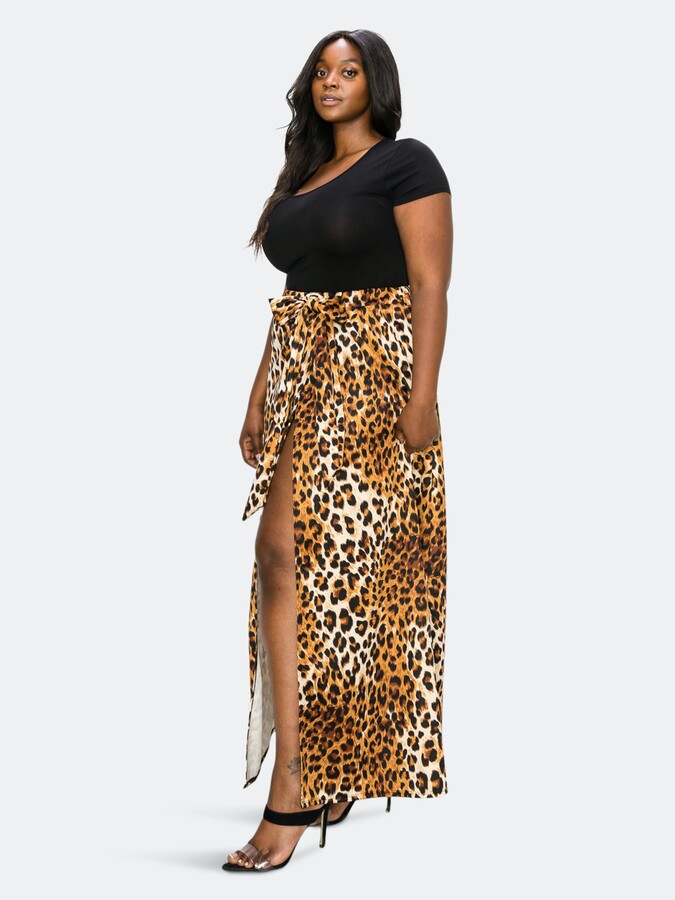 cheetah print skirt plus size