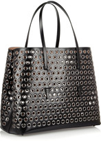 Thumbnail for your product : Alaia Laser-cut embellished leather tote