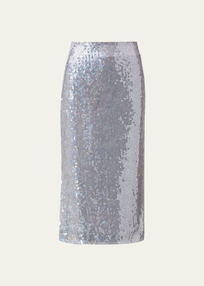 Knee Length Sequin Skirt | ShopStyle