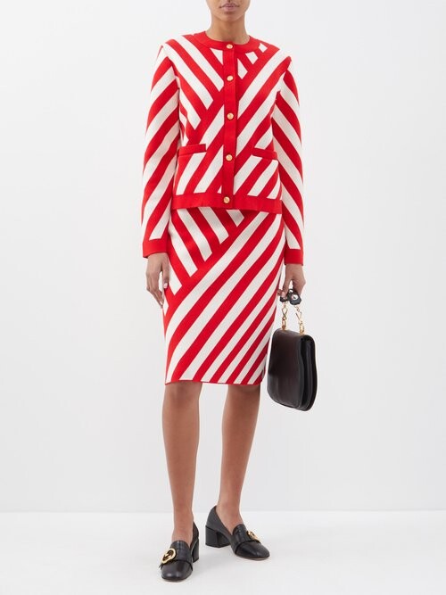 Red And White Striped Skirt | ShopStyle