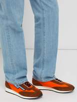 Thumbnail for your product : Prada Milano Nylon And Suede Trainers - Mens - Orange