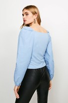 Thumbnail for your product : Karen Millen Ruched Tie Long Sleeve Jersey Top