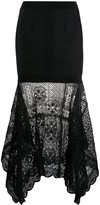 Thumbnail for your product : Alexander McQueen Patchwork Lace Knitted Skirt