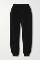 Thumbnail for your product : SUZIE KONDI Cotton-blend Velour Track Pants - Black