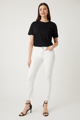 Wallis Womens White Harper Straight Leg Jeans - ShopStyle