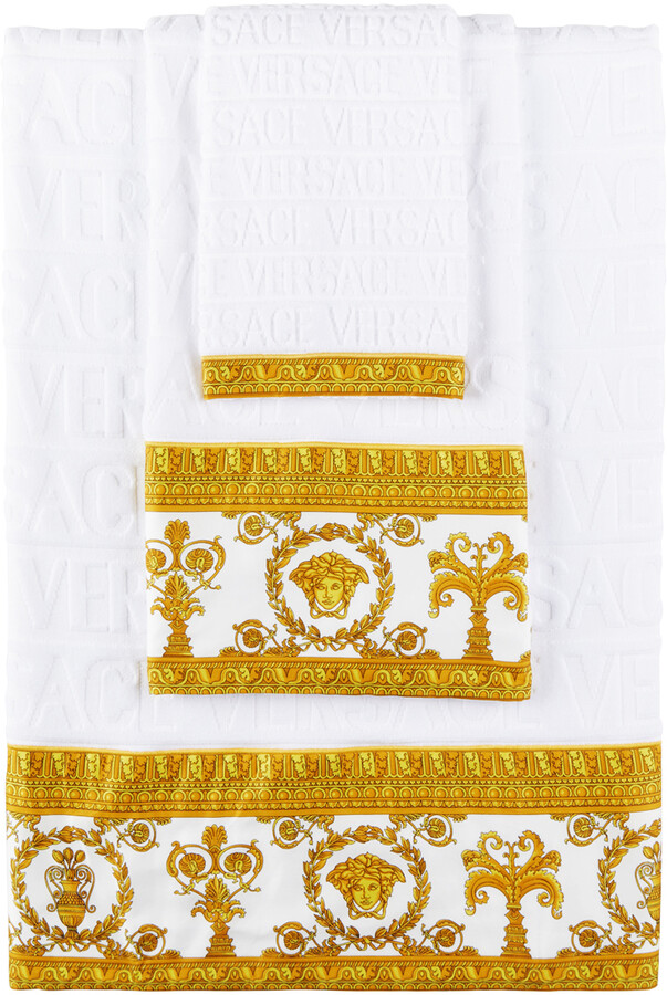 Versace White 'I Heart Baroque' 5 Piece Towel Set - ShopStyle