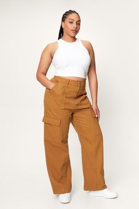 Nasty Gal Womens Plus Size Twill Utility Cargo trousers - ShopStyle