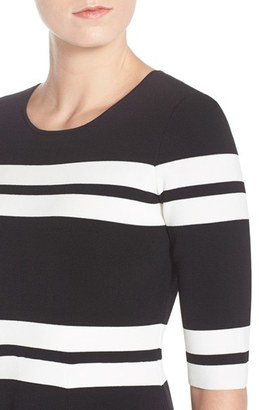 Eliza J Women's Stripe Sweater Fit & Flare Dress