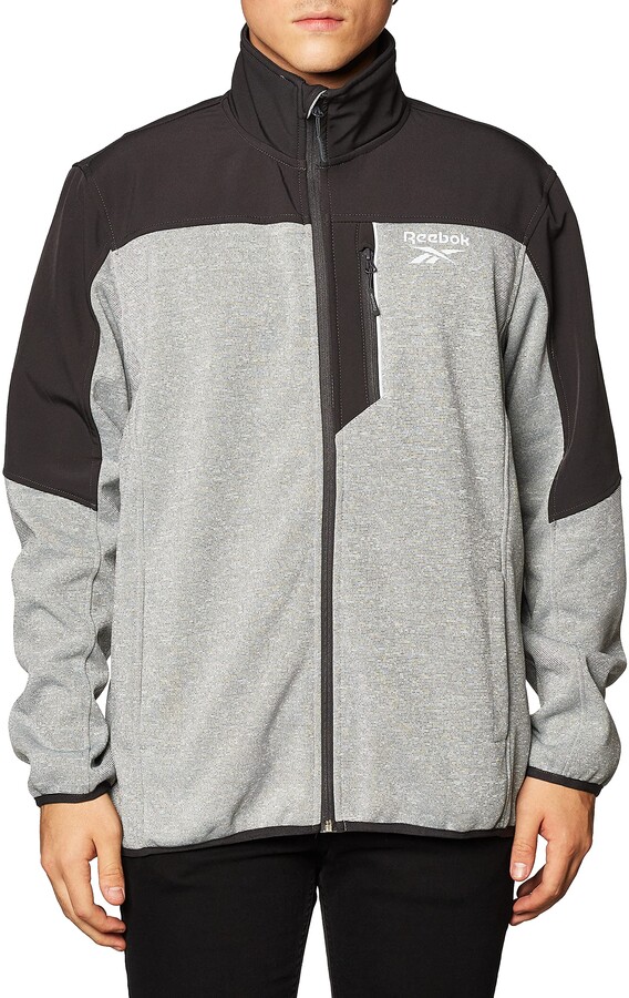 Details about   NEW $50 Mens REEBOK Micro Fleece 1/4 ZipDelta Canton Training Jacket GRAY LARGE