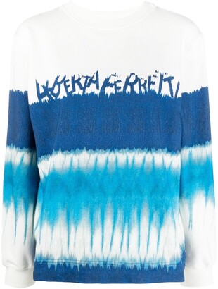 Alberta Ferretti Tie-Dye Logo Print Sweatshirt