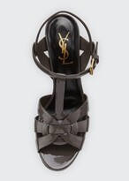 Thumbnail for your product : Saint Laurent Tribute Patent Sandals, 4" Heel