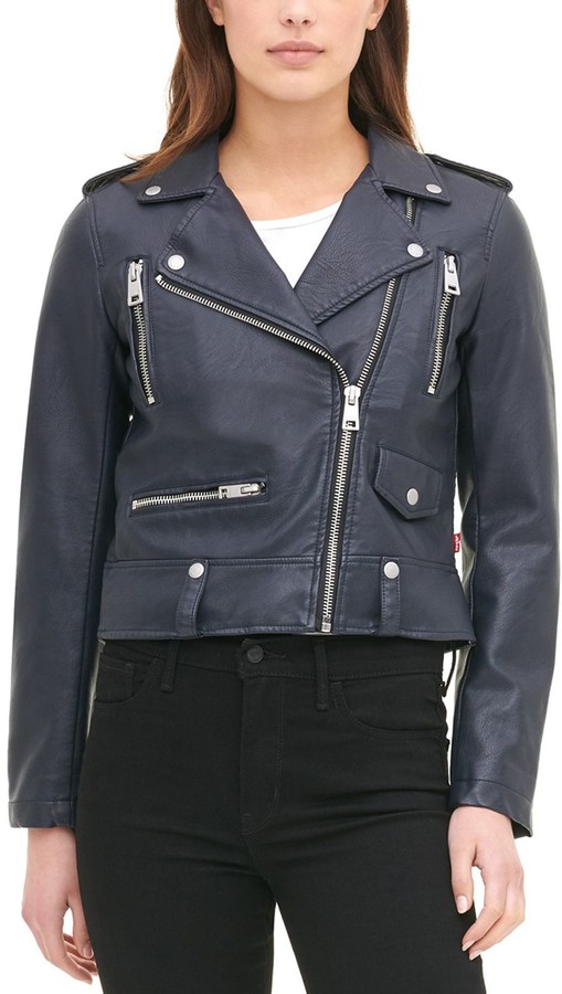 levis leather jacket women