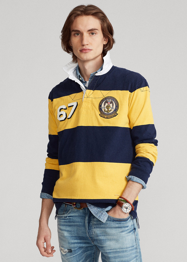 Ralph Lauren Classic Fit Striped Jersey Rugby Shirt ShopStyle