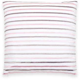Kate Spade Embroidered Stripe Linen & Cotton Accent Pillow