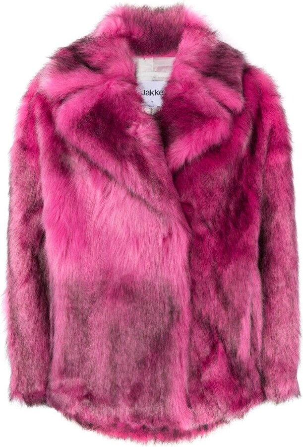 Pink Faux Fur Coat | ShopStyle
