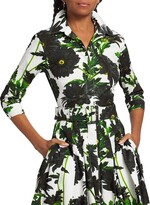 Thumbnail for your product : Samantha Sung Anemon Naples Floral Cotton Shirtdress