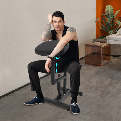 Latitude Run Adjustable Multifunctional Chair With Armrest Stand