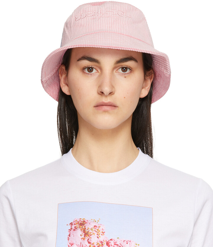 McQ Pink Corduroy Bucket Hat - ShopStyle