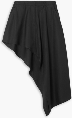 スカート STELLA MCCARTNEY Women Mini Skirts 6300783CU850 1000 Black STELLA MCCARTNEY Womens Black Silk Mini Front-Pleat Tab