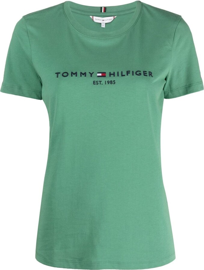 T-shirt ajusté Essential à logo Tommy Hilfiger Femme Vêtements Tops & T-shirts T-shirts Manches longues 