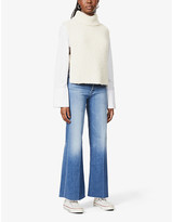 Thumbnail for your product : Mother The Tomcat Roller frayed high-rise stretch-denim jeans
