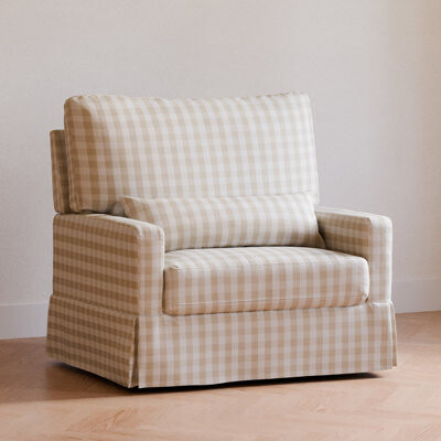NAMESAKE Crawford Pillowback Chair and a Half Upholstered Swivel Glider