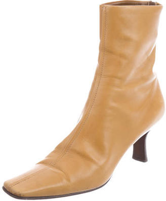 Prada Square-Toe Ankle Boots