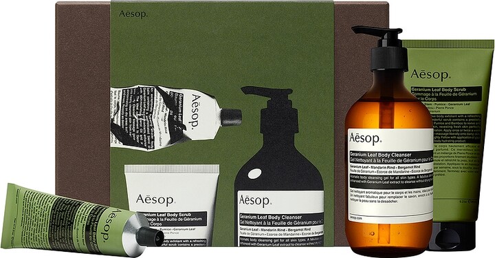 Aesop Party in The Greenhouse Geranium Leaf Trio in Beauty: NA