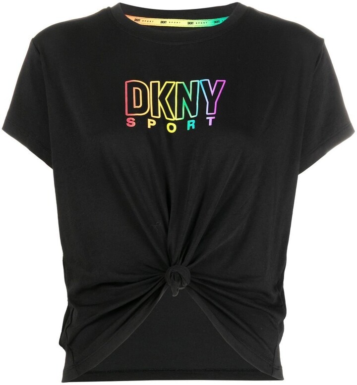 DKNY Black Women's T-shirts | Shop the world's largest collection ...