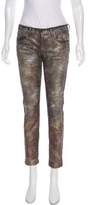 Thumbnail for your product : Faith Connexion Glitter Mid-Rise Skinny Jeans