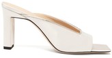 Thumbnail for your product : Wandler Isa Square-toe Crystal-embellished Satin Mules - Pearl