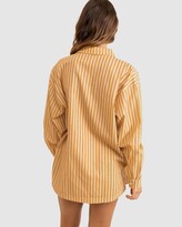Thumbnail for your product : rhythm Women's Orange Shirts & Blouses - Oasis Stripe Oversized Shirt