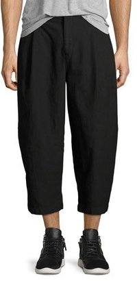 McQ Cropped Pleat-Front Baggy Trousers